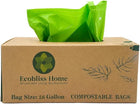 Compostable 2.6 Gallon Trash Bags with Drawstring – 25 Count