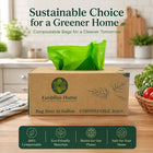 Compostable 2.6 Gallon Trash Bags with Drawstring – 25 Count