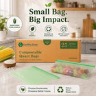Compostable Zip Bags, Resealable Food Storage Bags