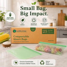 Compostable Zip Bags, Resealable Food Storage Bags
