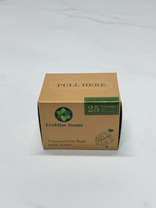 Compostable 2.6 Gallon Trash Bags with Drawstring – 25 Count