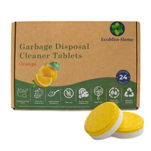 Garbage Disposal Cleaner Tablets – Foaming Deodorizer, Orange Citrus, 24 Count