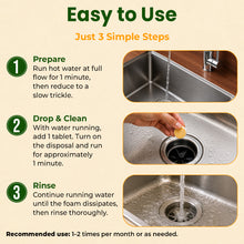 Garbage Disposal Cleaner Tablets – Foaming Deodorizer, Orange Citrus, 24 Count