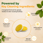 Garbage Disposal Cleaner Tablets – Foaming Deodorizer, Orange Citrus, 24 Count