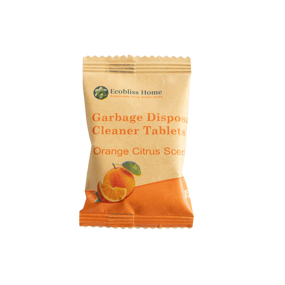Garbage Disposal Cleaner Tablets – Foaming Deodorizer, Orange Citrus, 24 Count